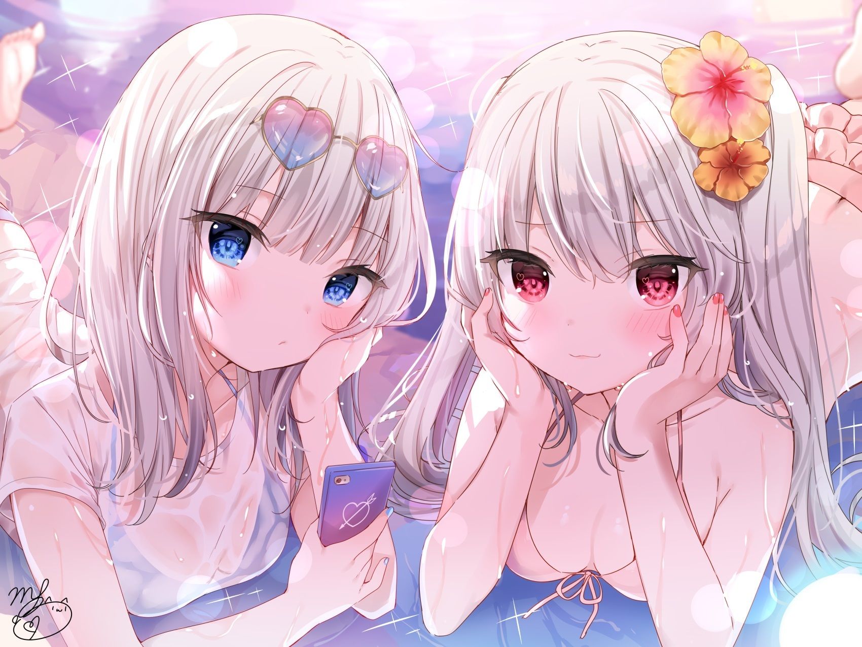 白ギャルSUMMER DREAMS! #ハメ映え小悪魔ダブルセックス♪【KU100収録】