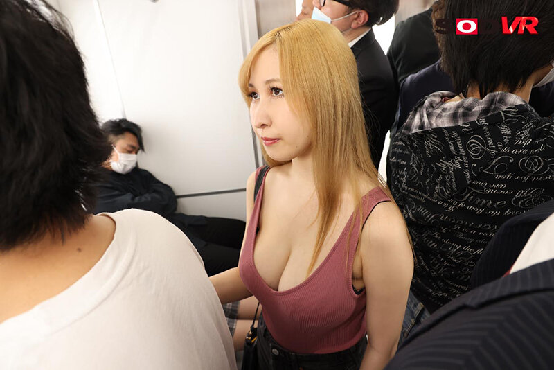【VR】満員電車で目の前には巨乳の女性！不可抗力でおっぱい当たっちゃうVR