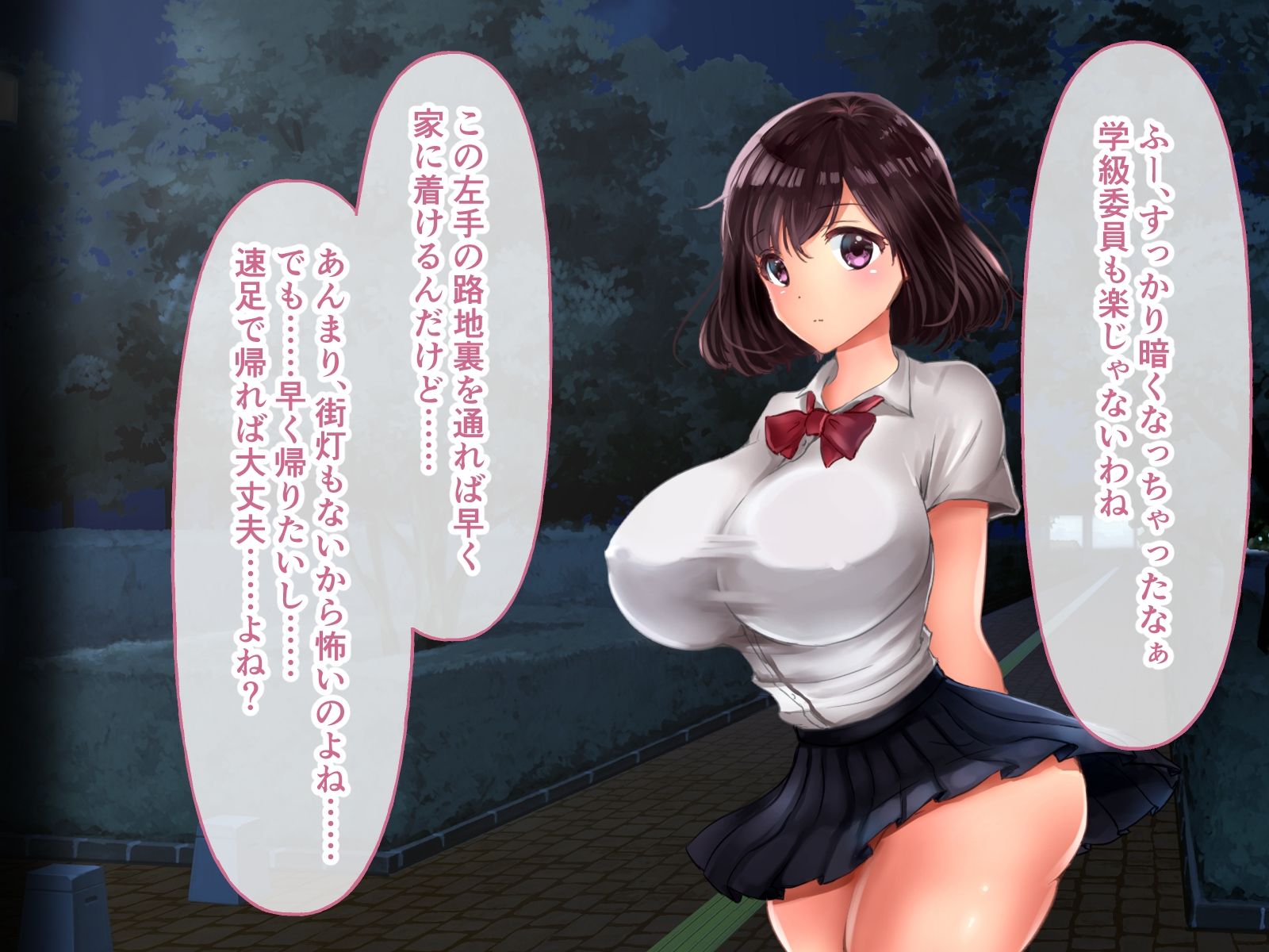 夜のキケンな帰り道 CGノベル版 〜狙われた3人の孕ませ候補〜 前編