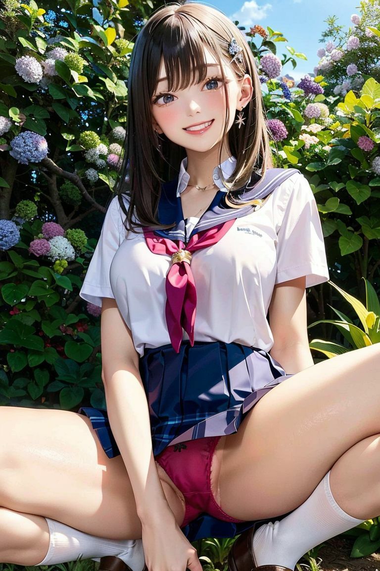 しゃがみパンチラJK2