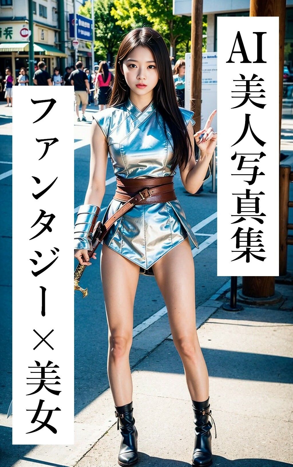 市街の女戦士たち 132枚 ［AI美人写真集］