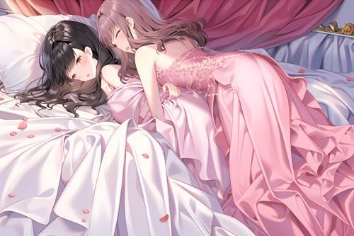 ウエディングドレス美少女(百合)チューして