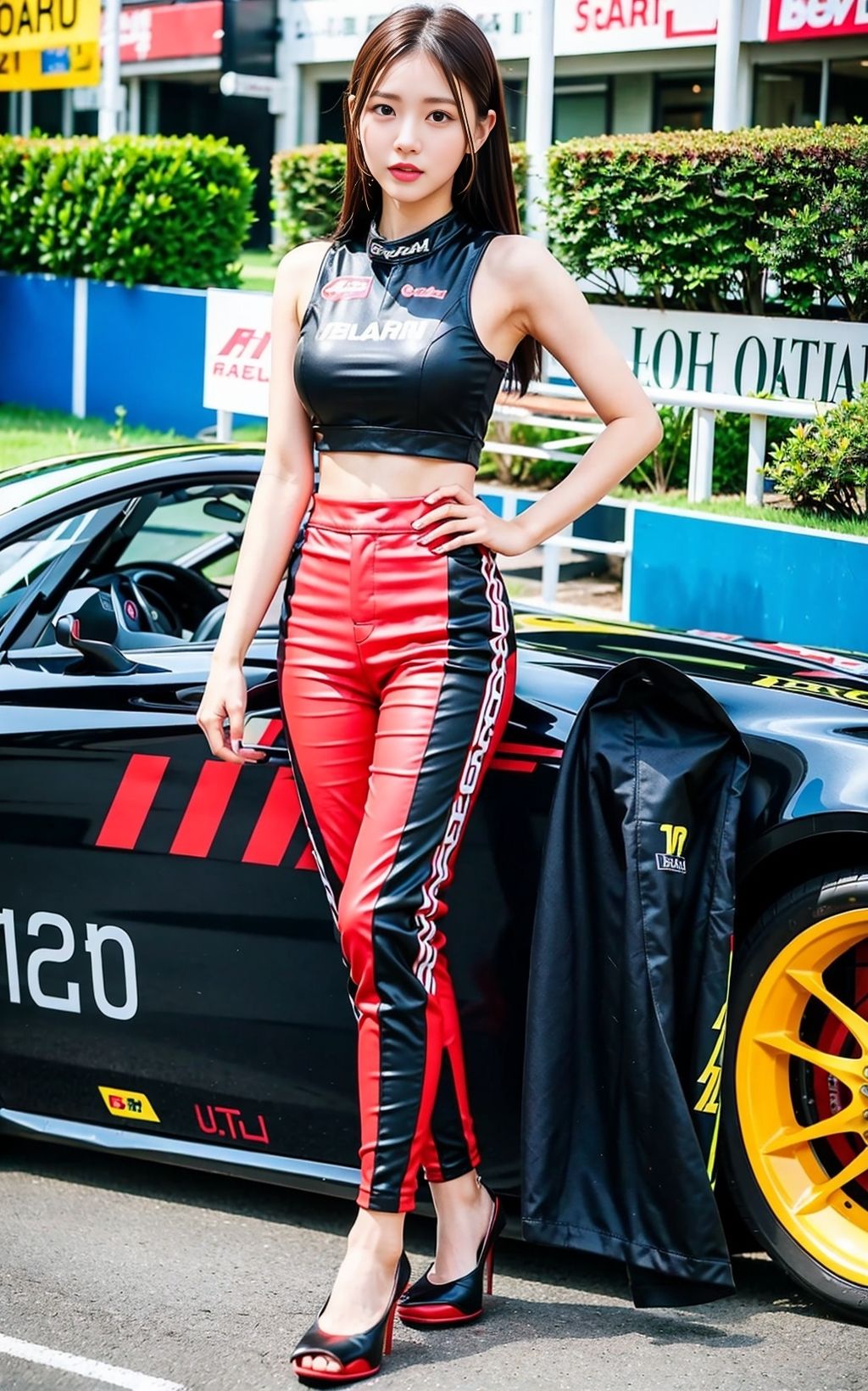 美しき走り姫たち - カーレーサーと美女の融合［AI美人写真集］