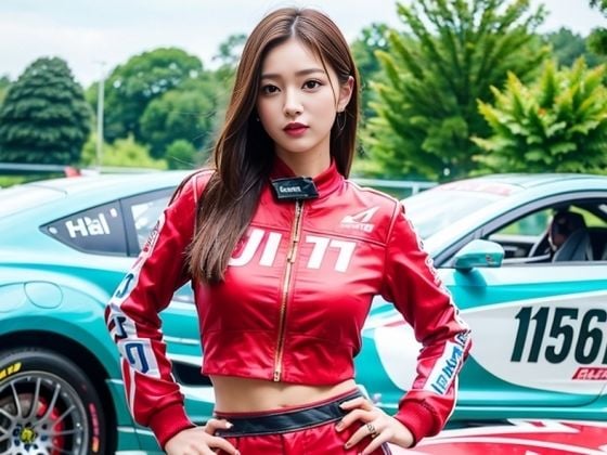 美しき走り姫たち - カーレーサーと美女の融合［AI美人写真集］