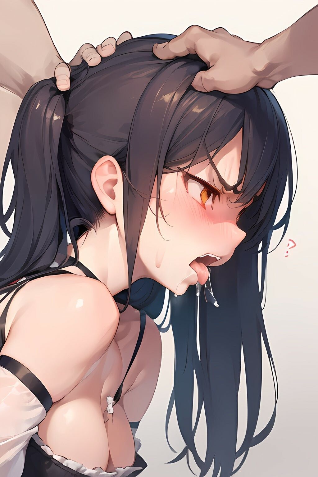 おしゃぶりフェチ 横アングル怒り顔編