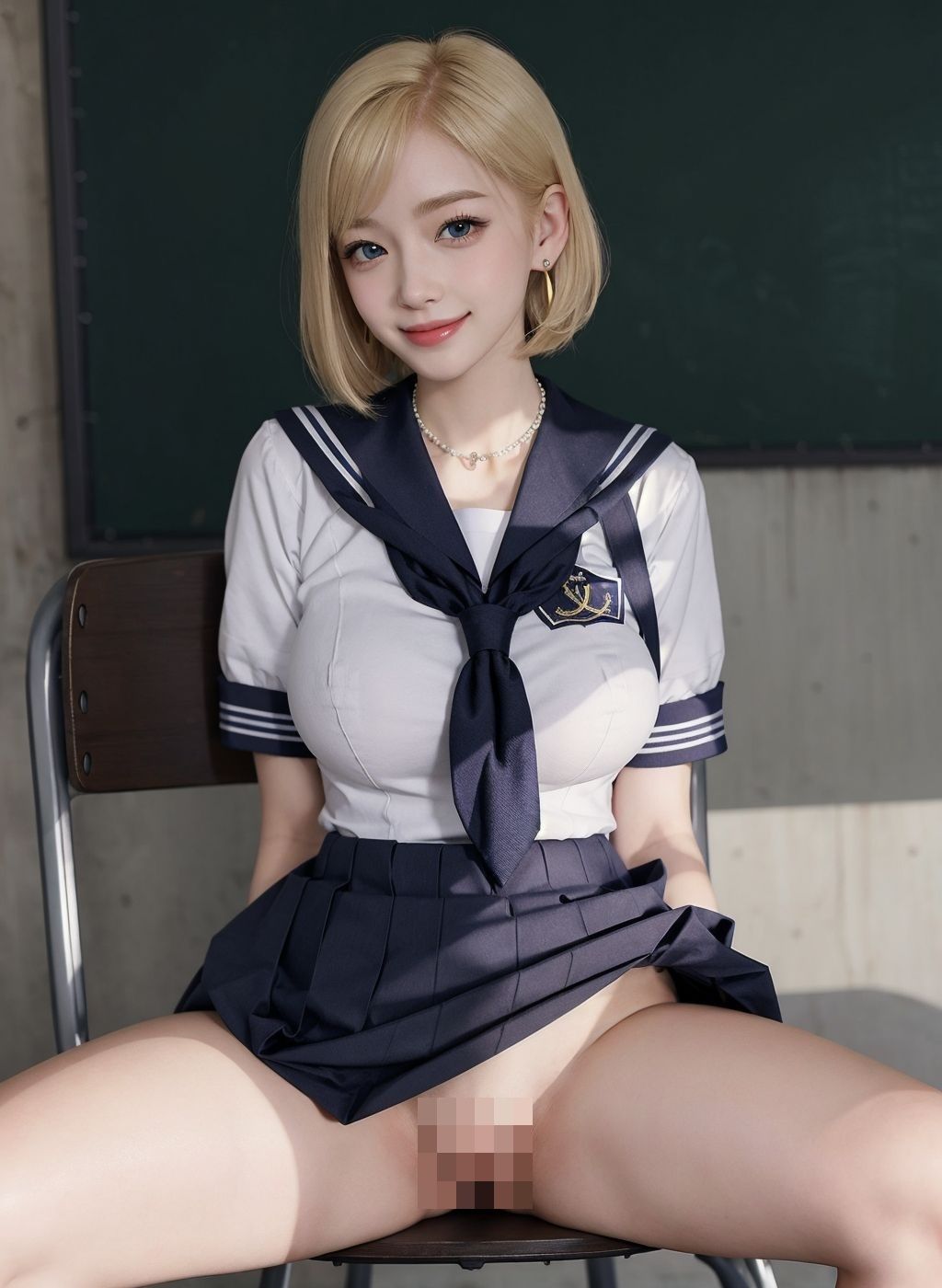 私立パイパン女学院〜セーラー服の下のおま〇こチェック〜