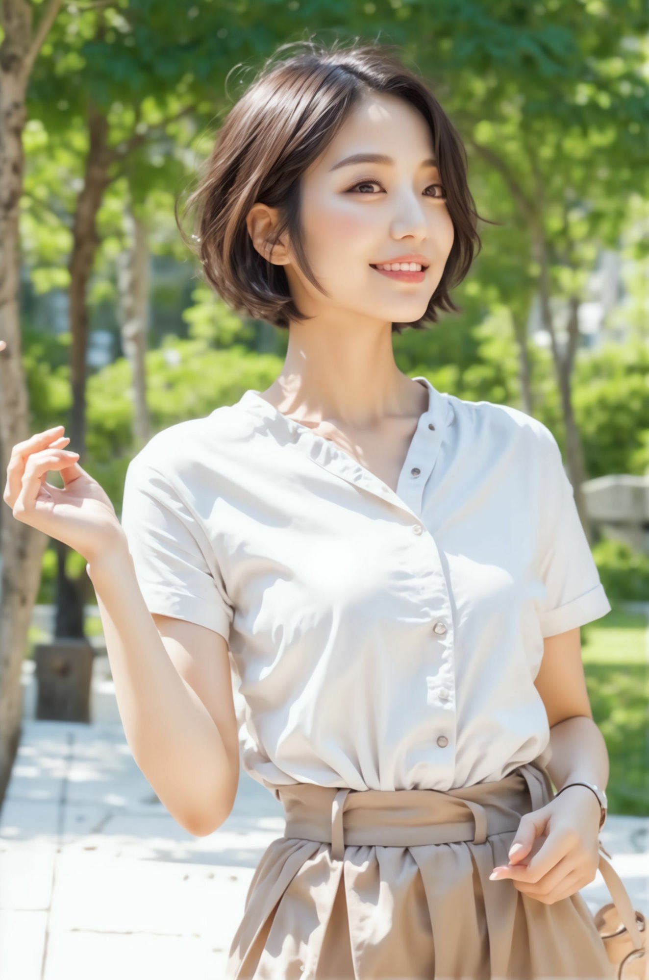 下北沢系・ショートカット爽やか女の子に恋して 妄想AI美女イラスト集vol.9 美少女 美女 満載