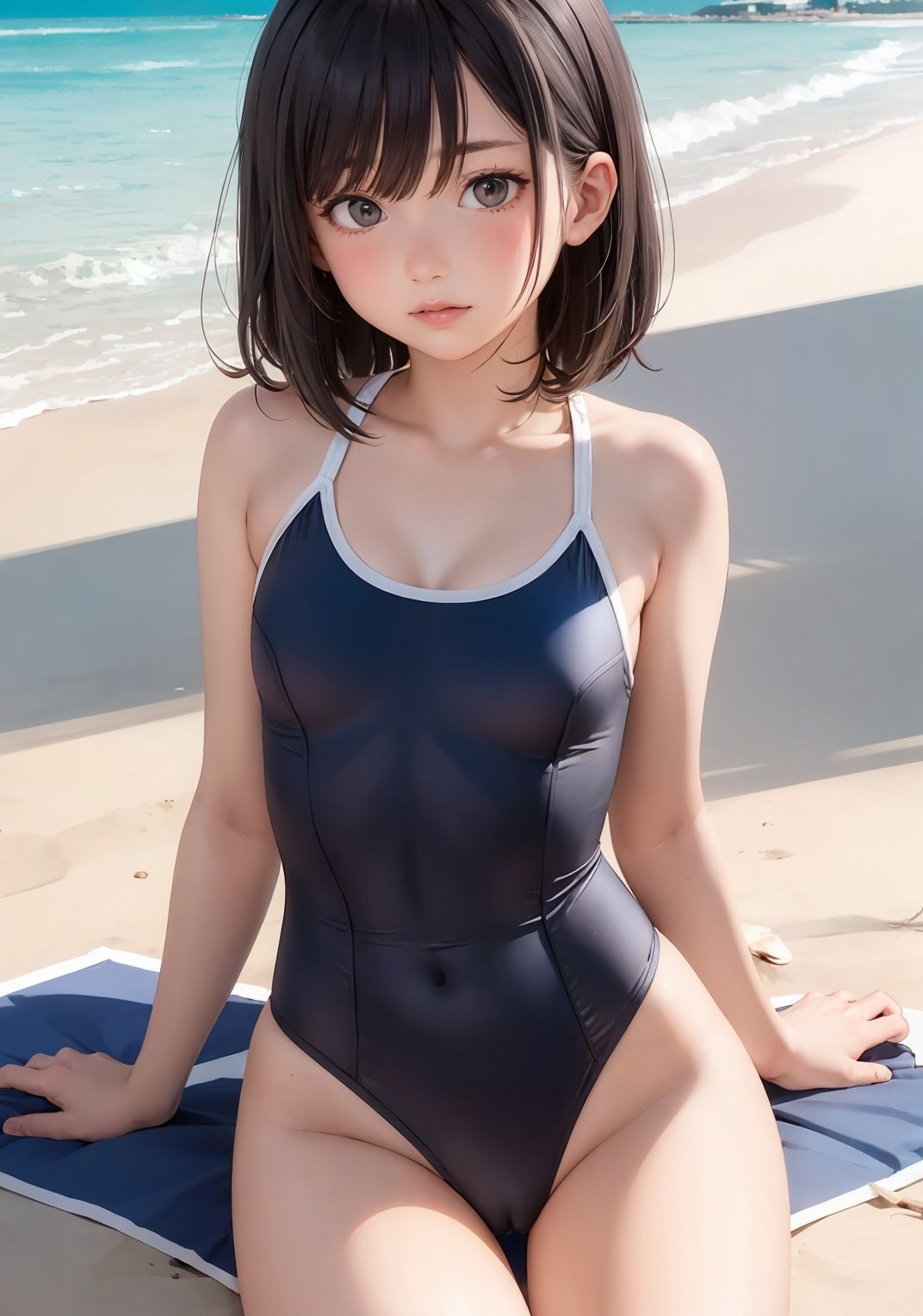 【水着美少女AIイラスト集】AI SWIMSUIT MODE【PNG176枚/PDF付】
