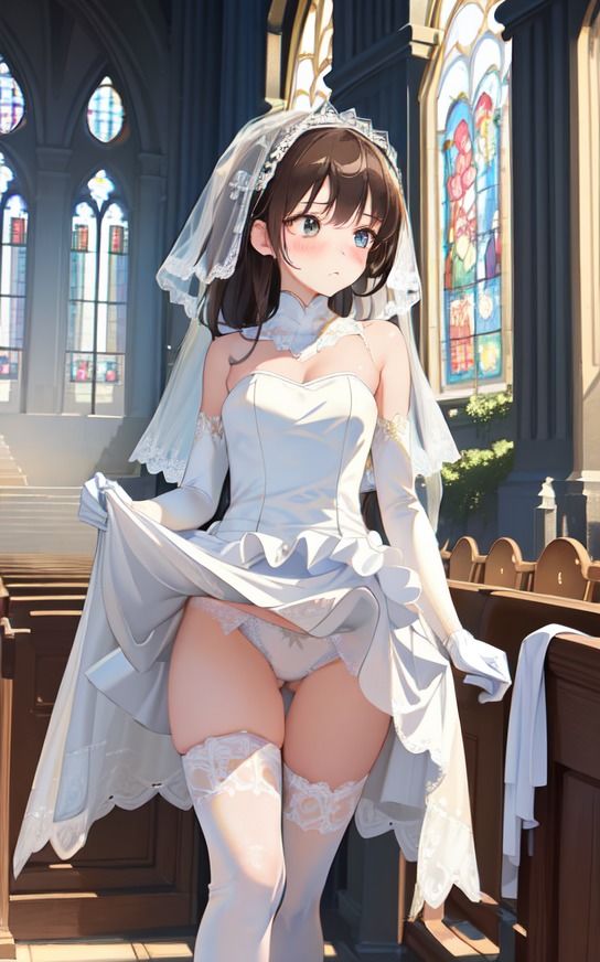 【花嫁のパンチラ】美少女イラスト集【76枚】