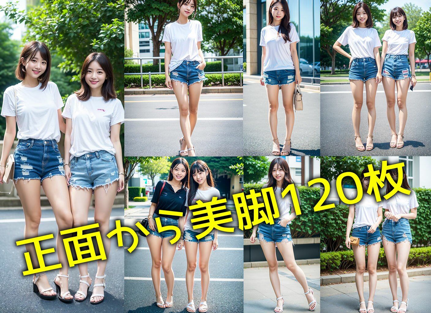 デニムミニショートパンツ美脚フェチマニア500枚 大好きな女子大生の日常の姿