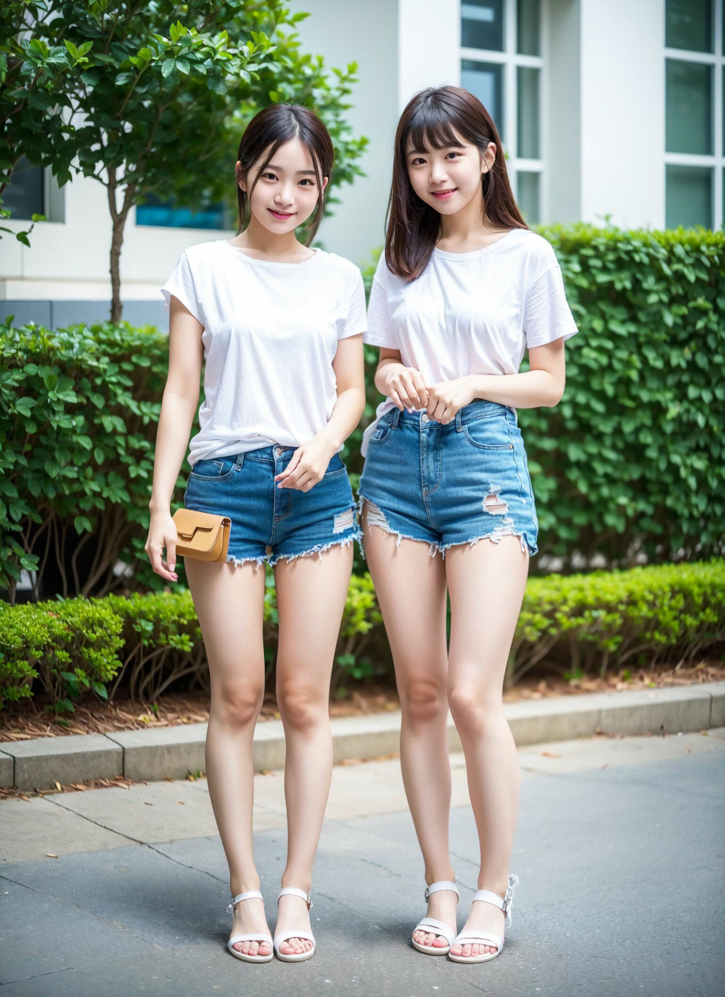 デニムミニショートパンツ美脚フェチマニア500枚 大好きな女子大生の日常の姿