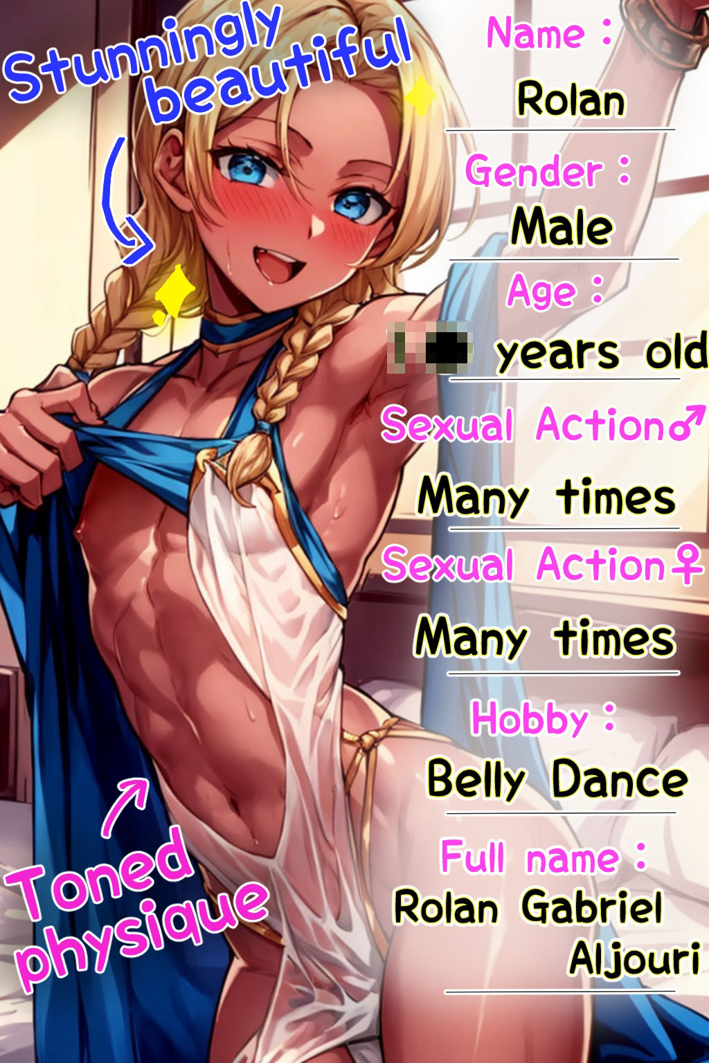 男の娘グラビアCG集 vol.3〜アラビア風踊り子 ロラン君 編〜