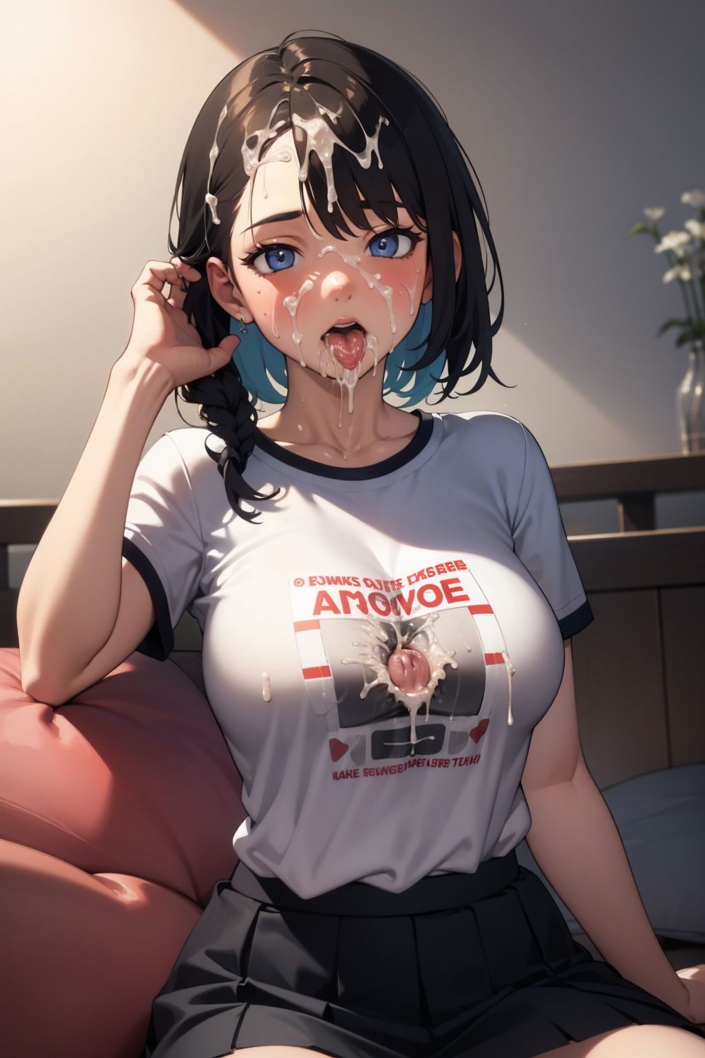 可愛い女の子がぶっかけされちゃうイライライラスト集 (Tシャツ編)