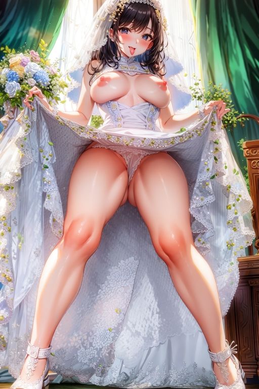 スカートたくし上げイラスト集 ブライド編 アップスケール版(brideir)