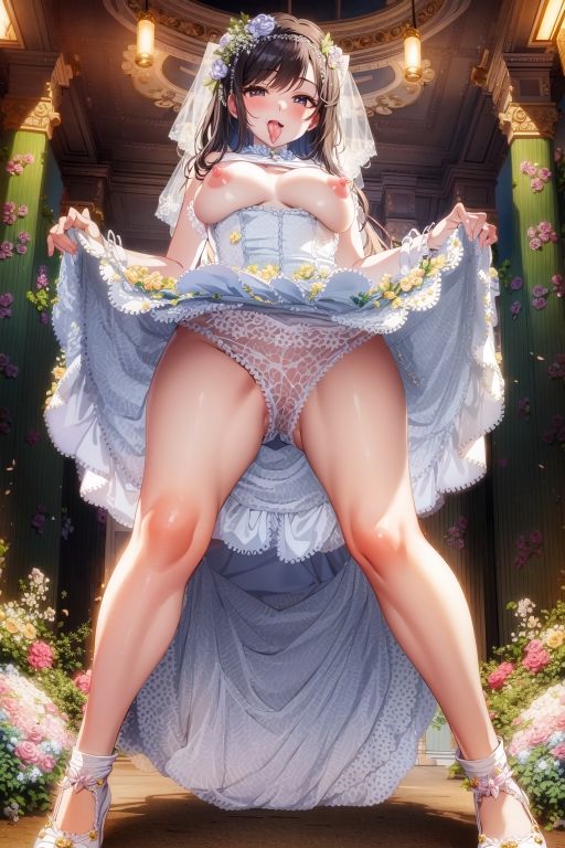 スカートたくし上げイラスト集 ブライド編 アップスケール版(brideir)
