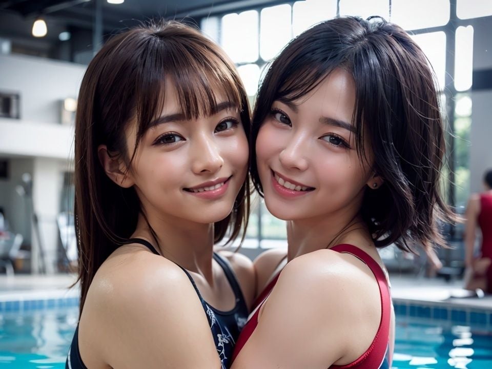 競泳水着の彼女