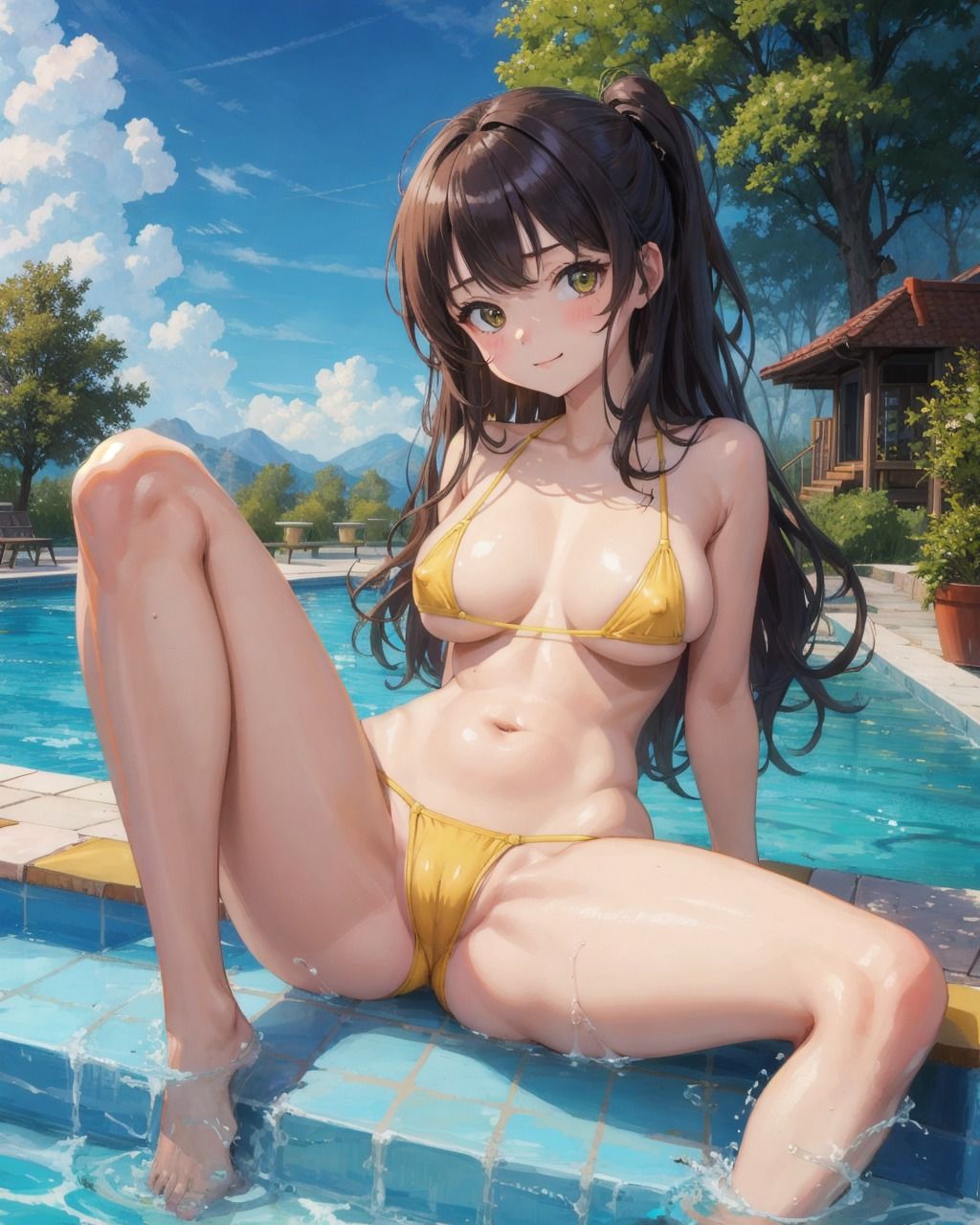 ぶっかけ挑発M字開脚 Vol.9 むっちりマイクロビキニ編 （340枚）