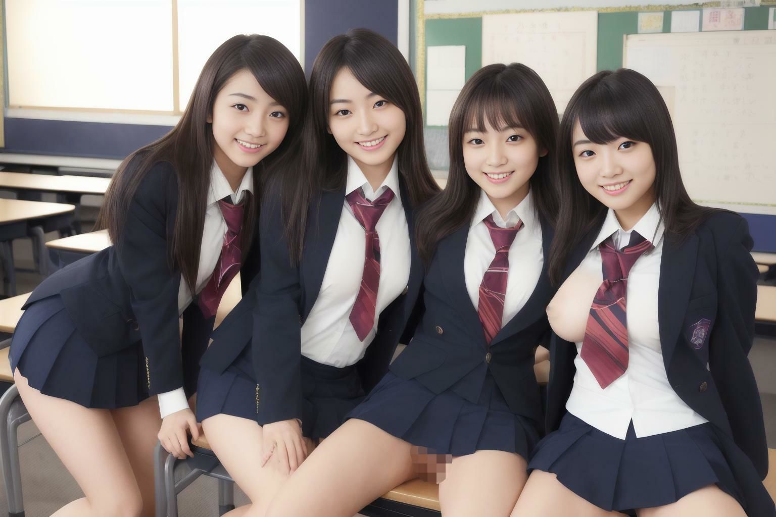 女子校生、教室で脱いじゃいました。