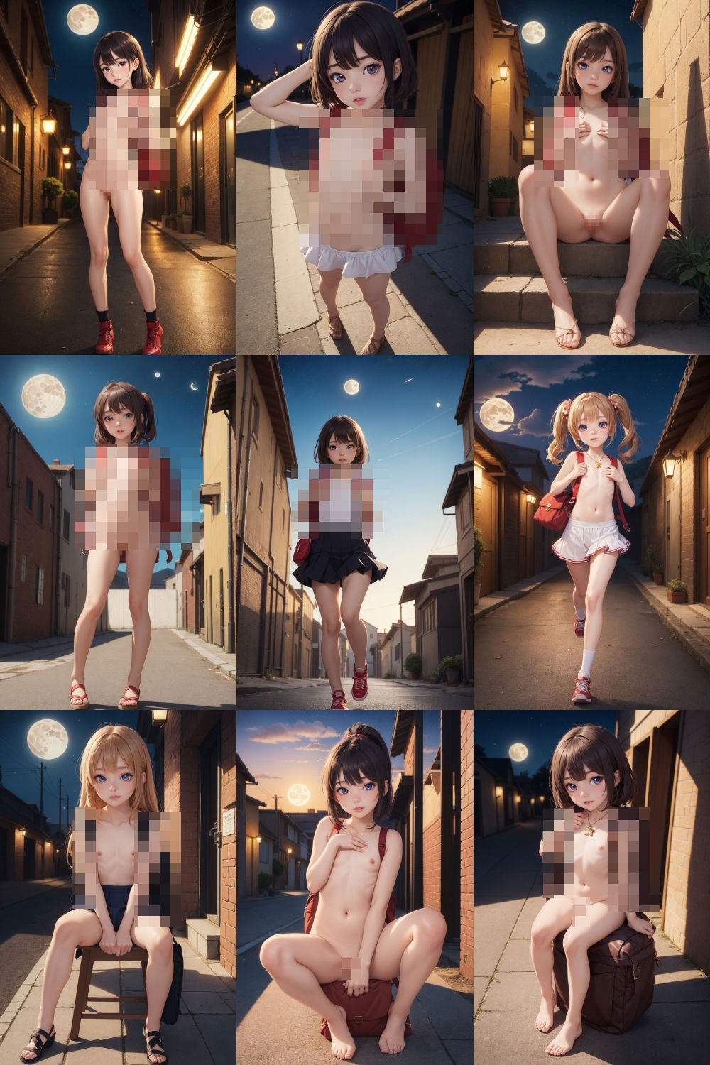 裸ラ〇ドセル少女の一日〜朝から晩まで