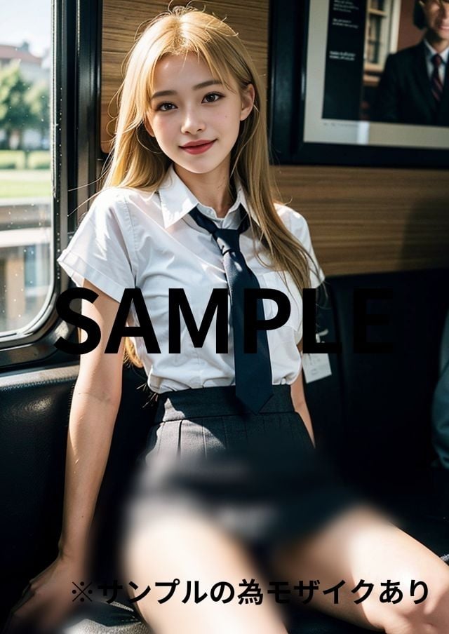 電車に乗っていたら向かいに座っている金髪女子校生のパンツが見えそう