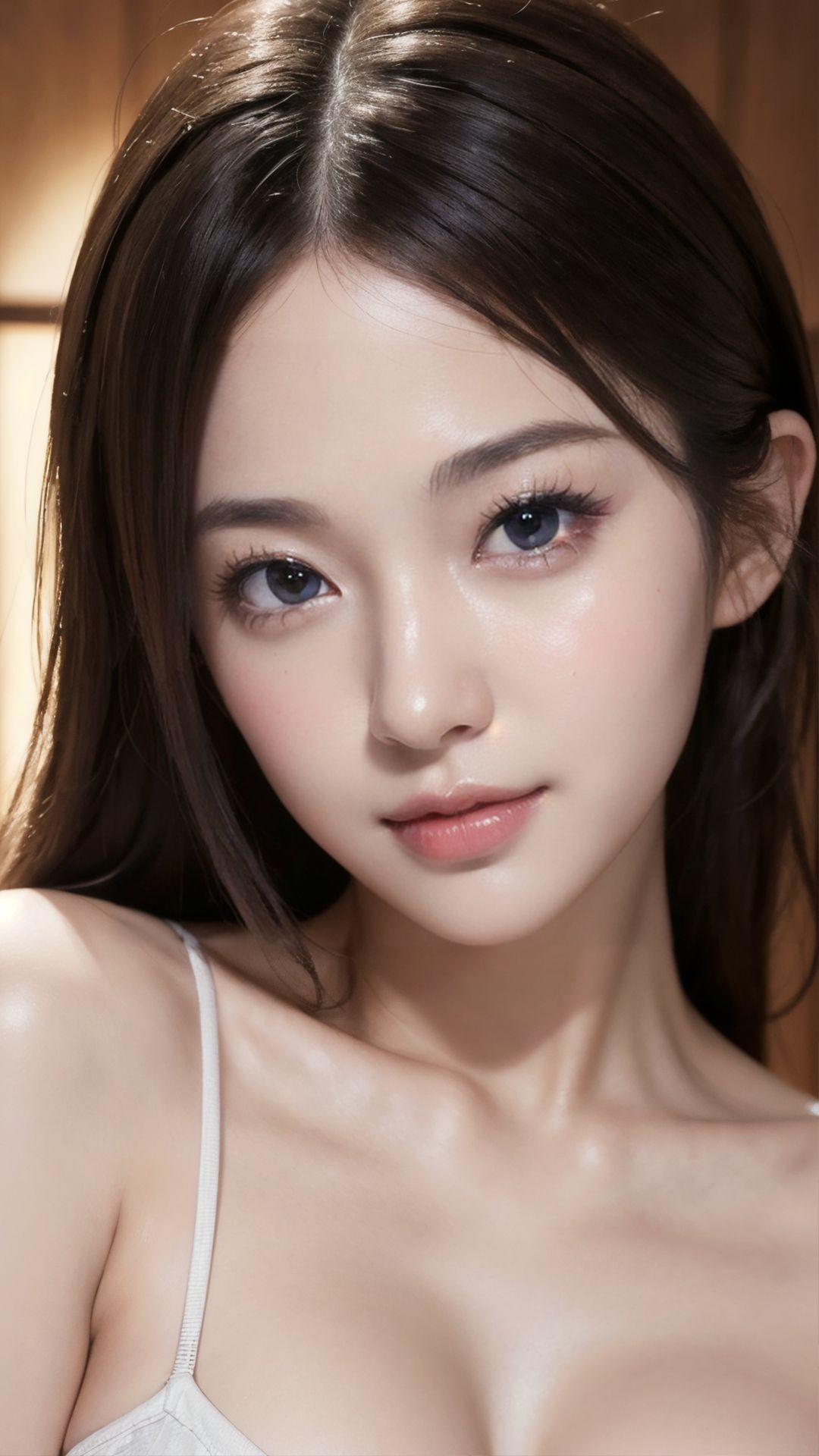 山小屋彼女・パジャマ着エロ・美肌トップレス・ロッジにて【AI美女・美少女グラビア写真集】