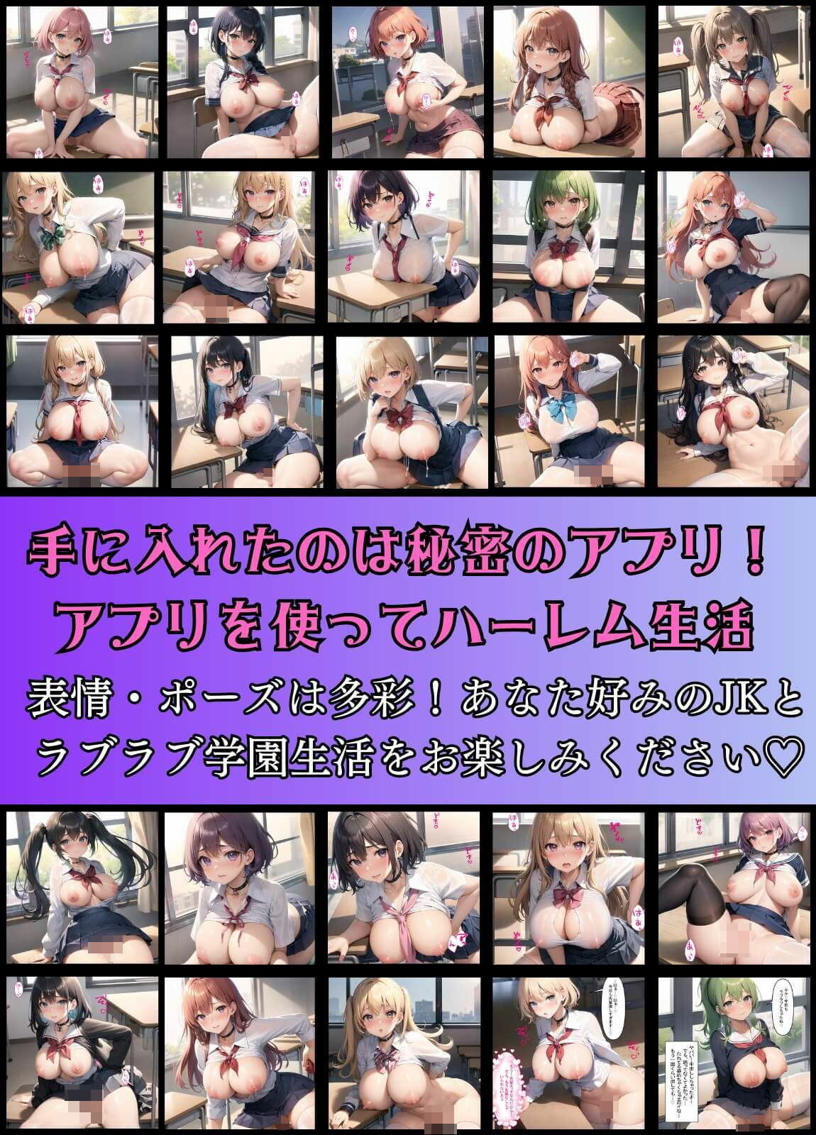 催●アプリでハーレム学園性活パート2【豪華321枚収録】