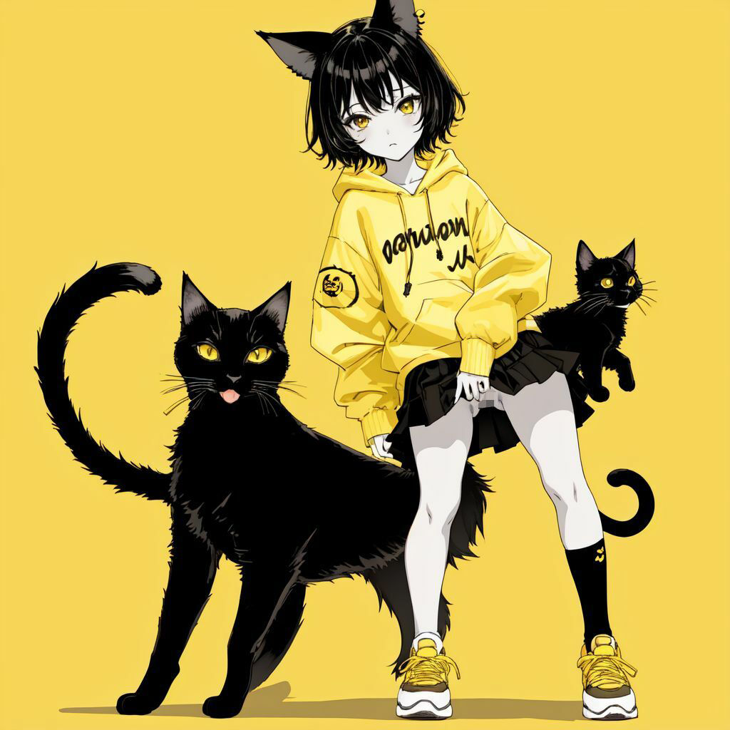 クロネコと少女