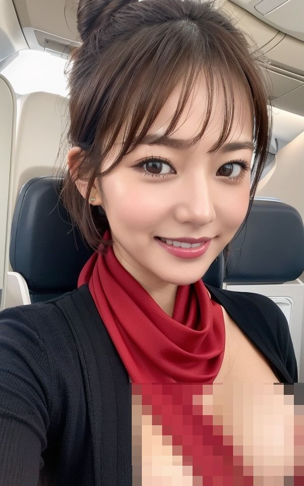 おっぱい丸出しCAさんと爆上がりフライト