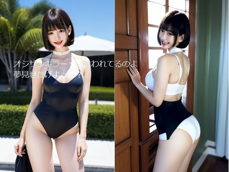 美しいお尻とスマイルで貴方を悩殺