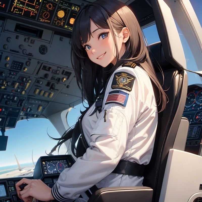 運転後にムラムラしてしまう美人パイロット