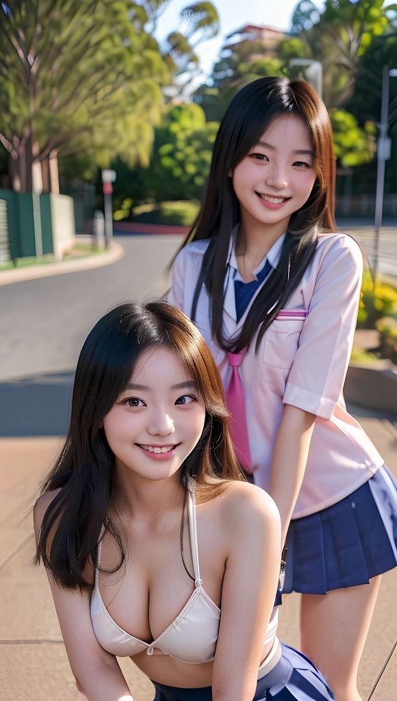 女子校生着せ替え＆ぶっかけ 友達と写真を撮ってただけなのに、一人だけ・・・
