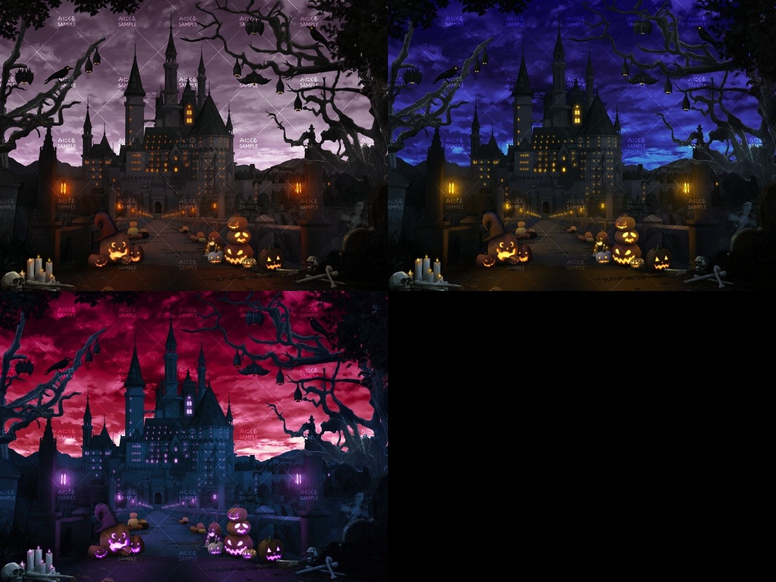 みにくる背景CG素材集『ファンタジー編』part06（ハロウィンBoost）