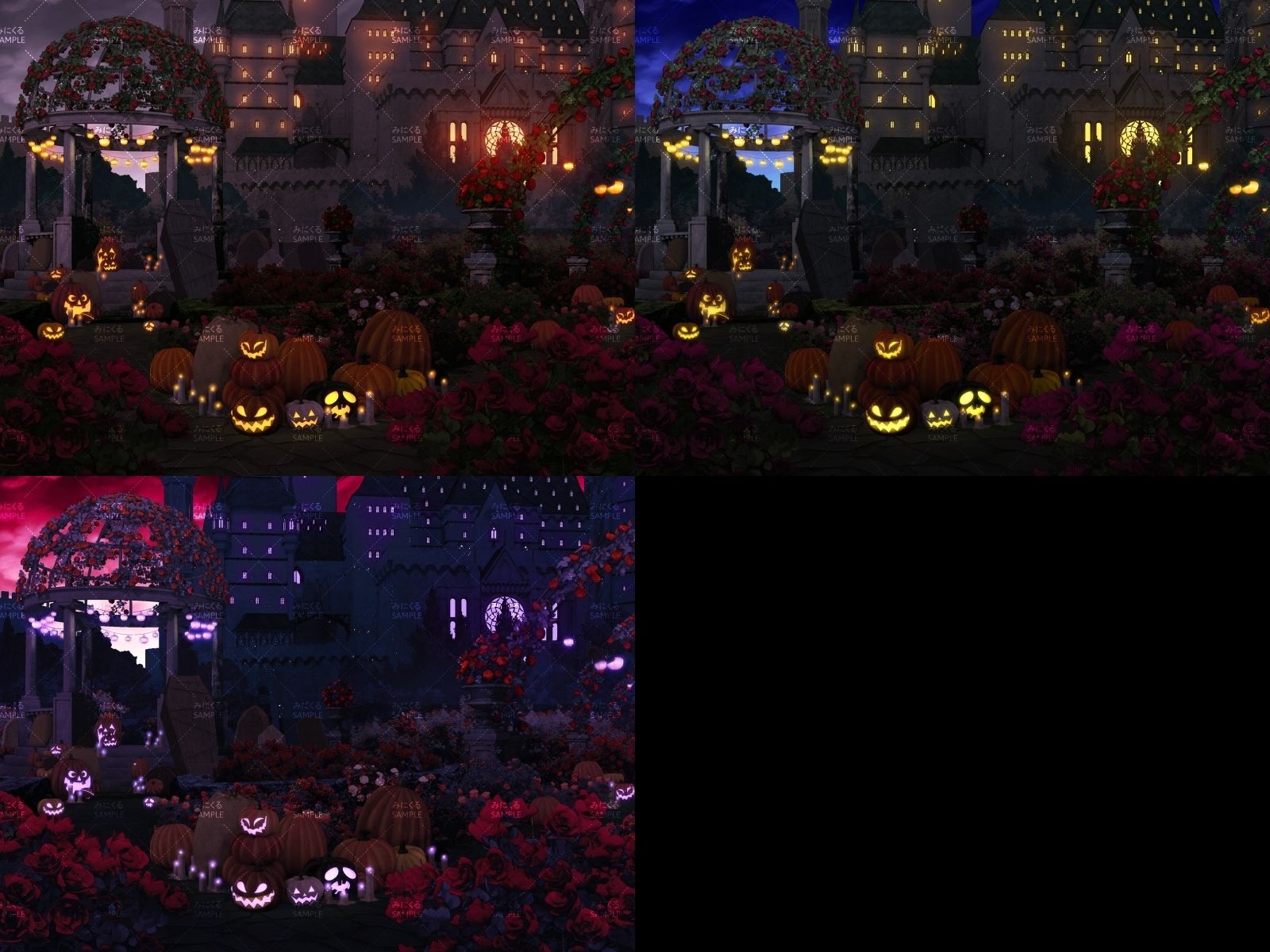 みにくる背景CG素材集『ファンタジー編』part06（ハロウィンBoost）