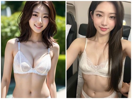 AI写真集グラビア5美人の白色下着姿210P:美の新次元アートとエレガンス