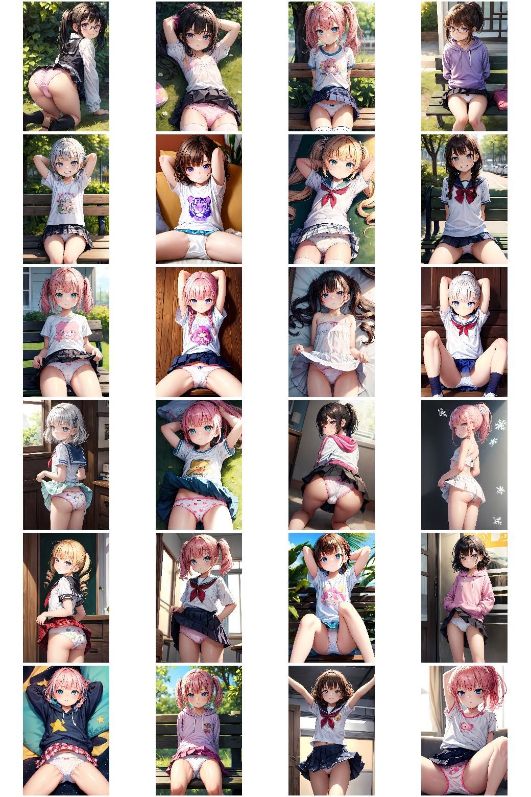おパンツ見せてくれる女の子 ぺたんこ編