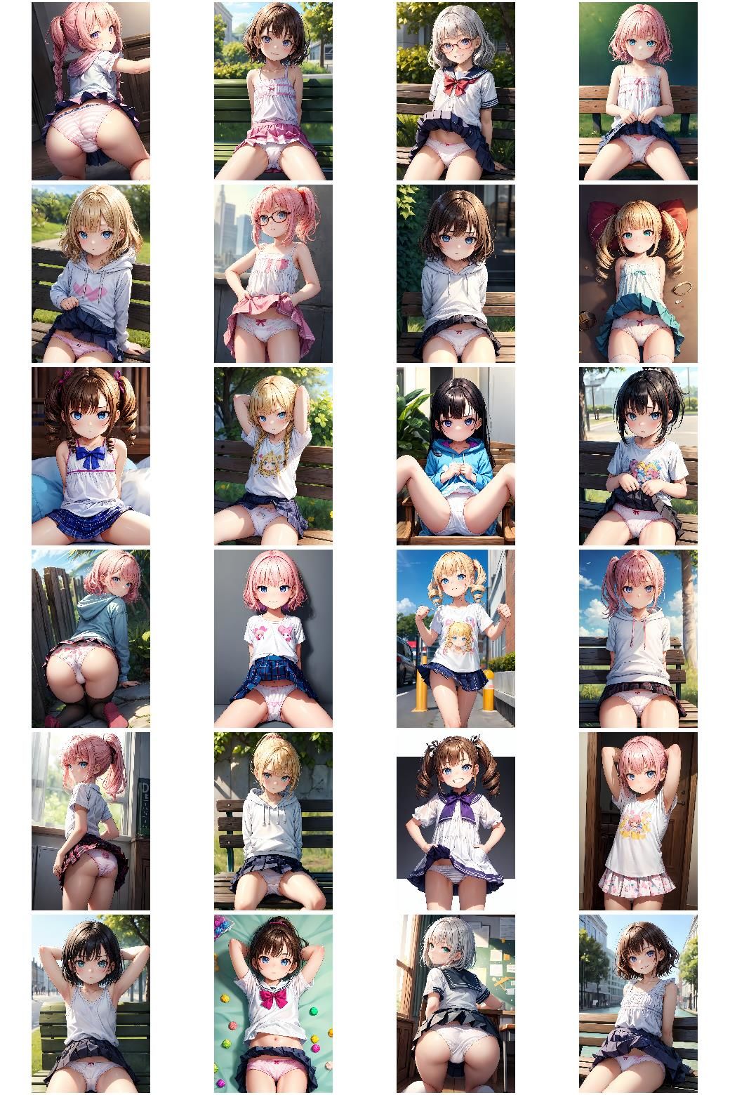 おパンツ見せてくれる女の子 ぺたんこ編