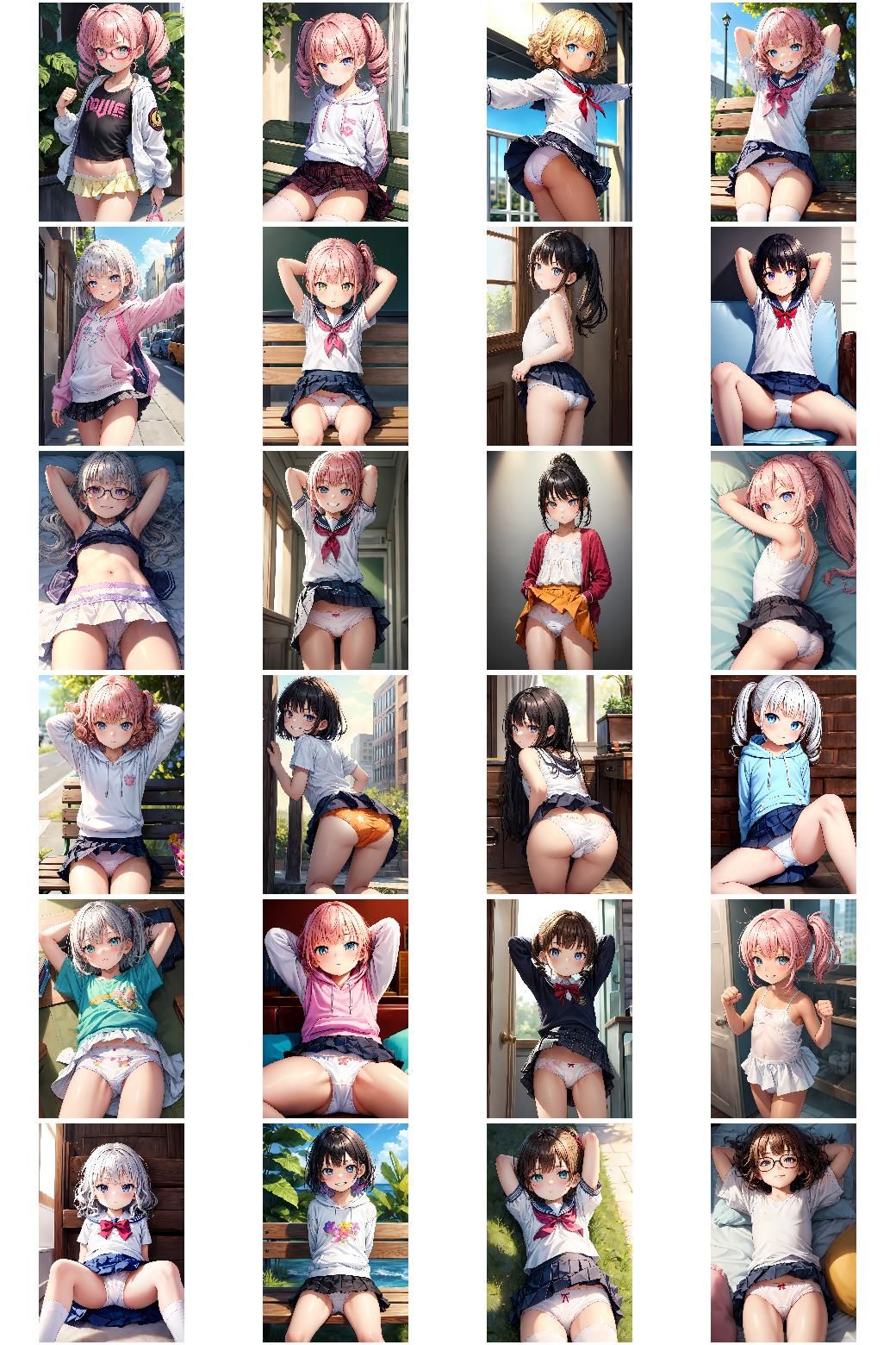おパンツ見せてくれる女の子 ぺたんこ編