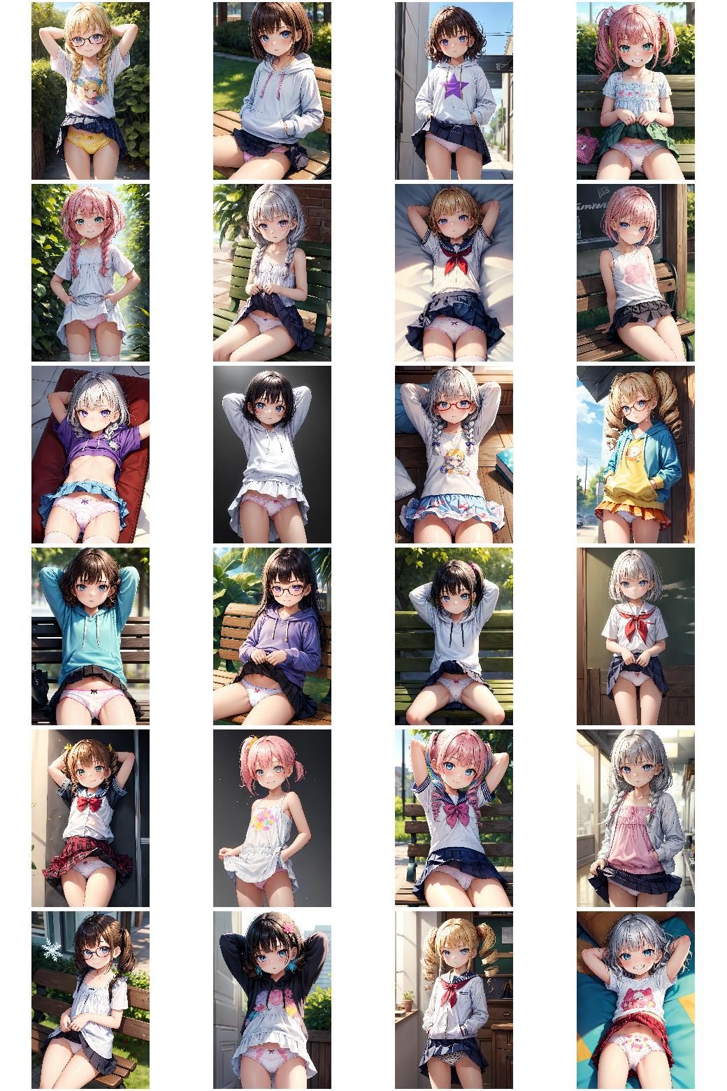 おパンツ見せてくれる女の子 ぺたんこ編