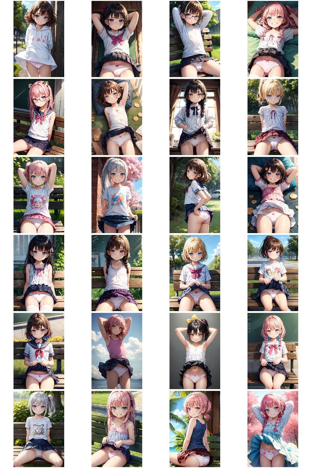 おパンツ見せてくれる女の子 ぺたんこ編