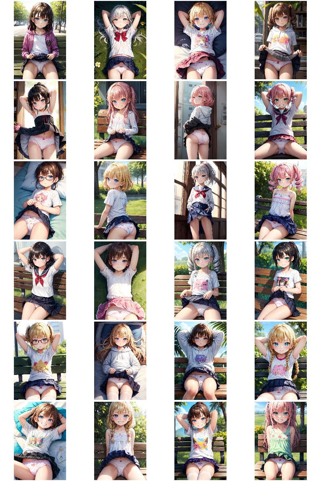 おパンツ見せてくれる女の子 ぺたんこ編