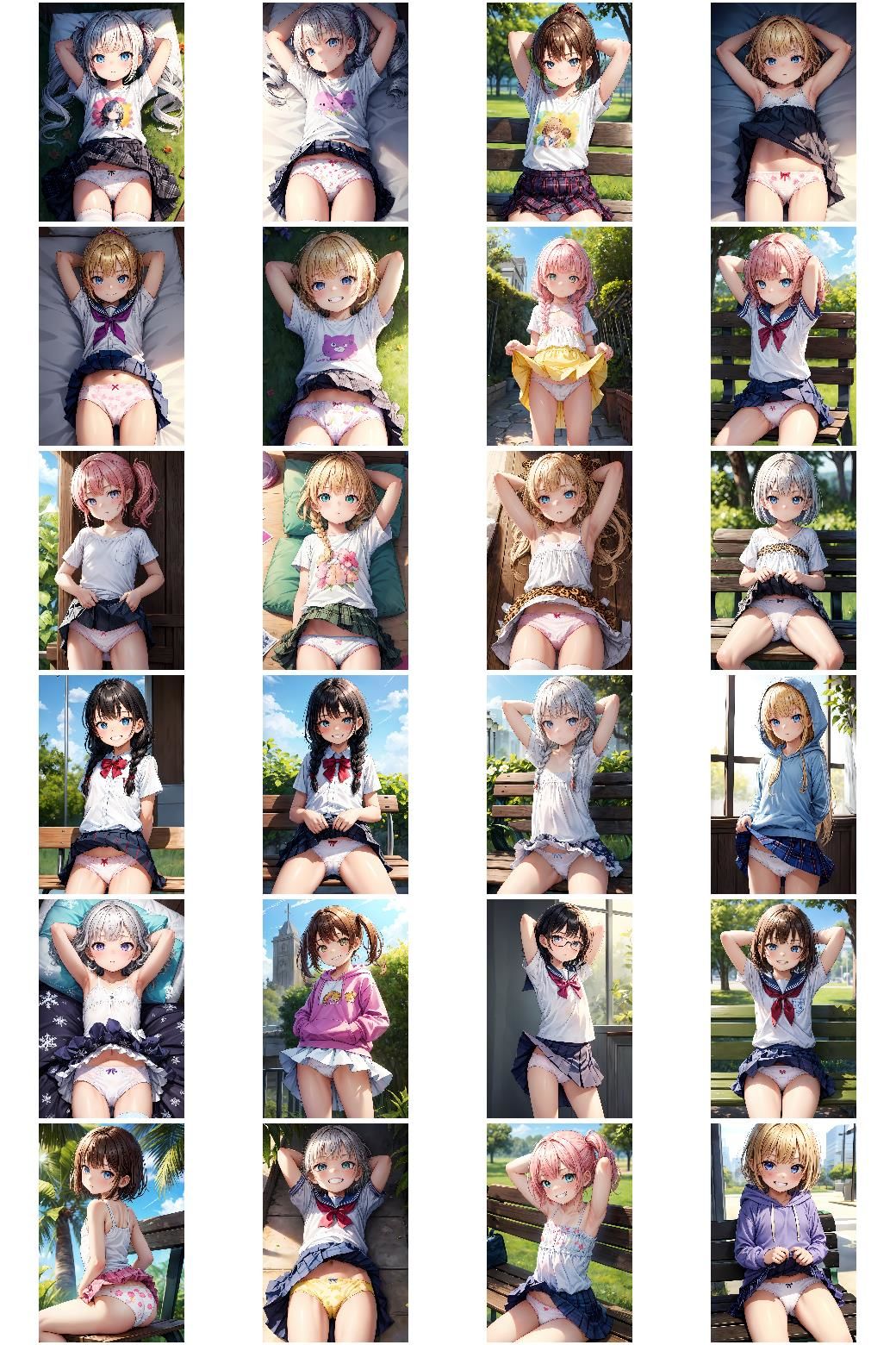 おパンツ見せてくれる女の子 ぺたんこ編