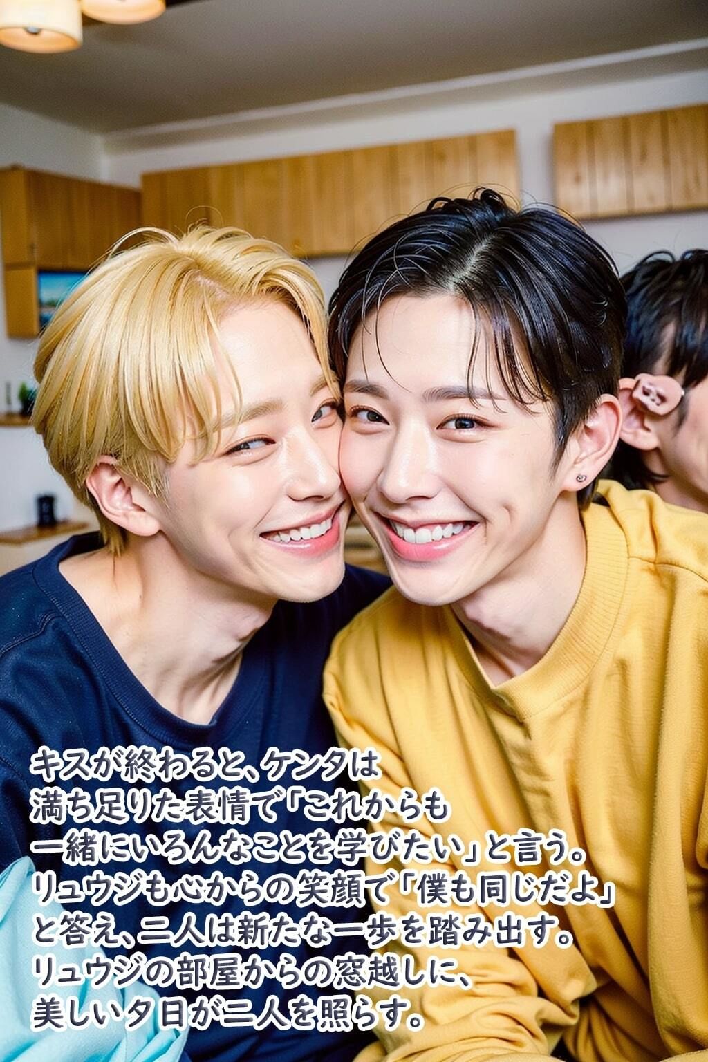 イケメン男子大学生カップルが下宿先でヤりまくり！！初心な二人の出会いのラブストーリー付き