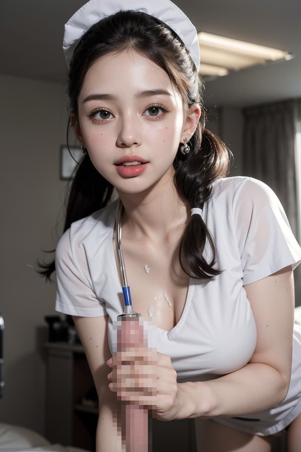 欲求不満な人妻ナースに搾られる