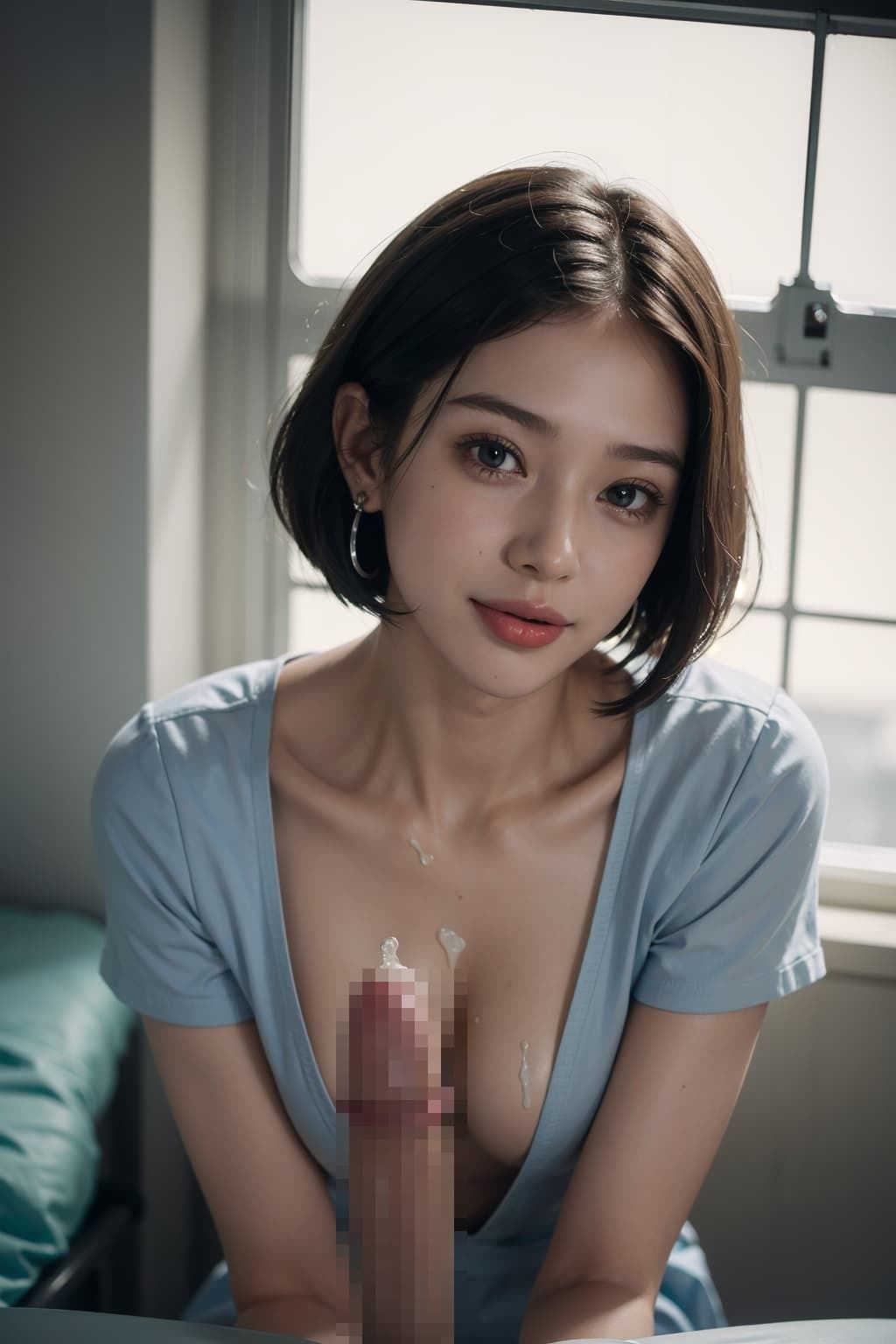 欲求不満な人妻ナースに搾られる