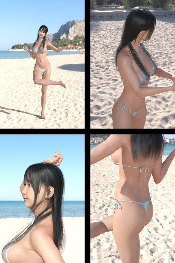 【＋All】『理想の彼女を3DCGで作ります』から生まれたバーチャルアイドル「櫛田沙綾（くしださあや）」のグラドル撮影風写真集:Gradol_13