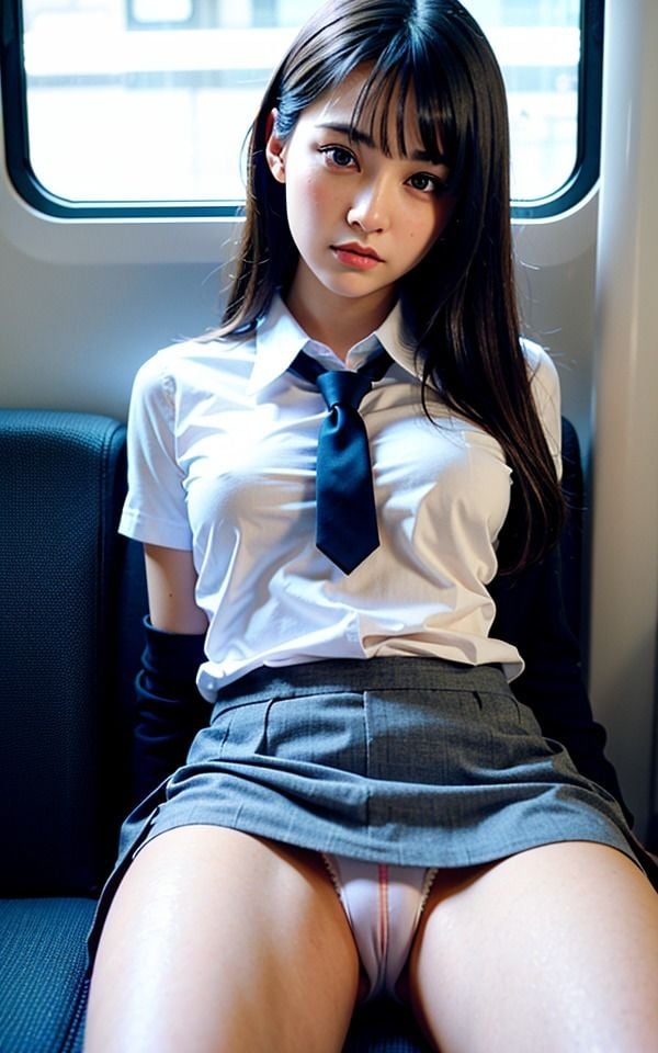 毎朝電車で見かける女子のパンチラ誘惑 制服女子の開脚
