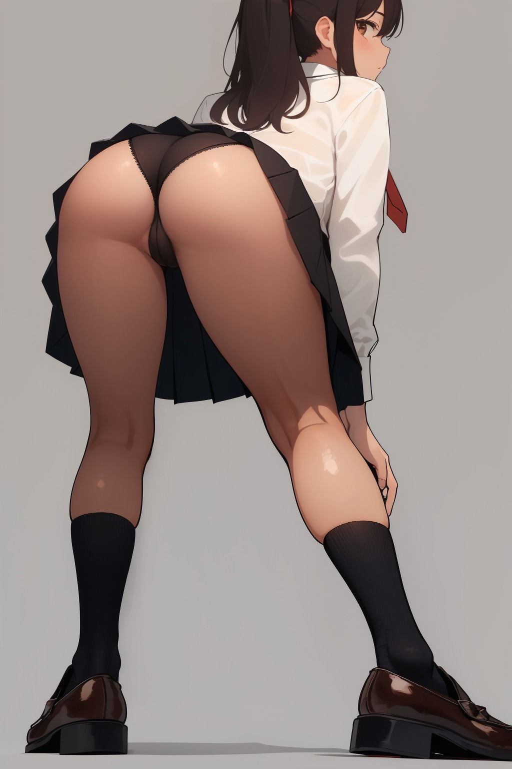 黒髪JKパンチラ お尻編