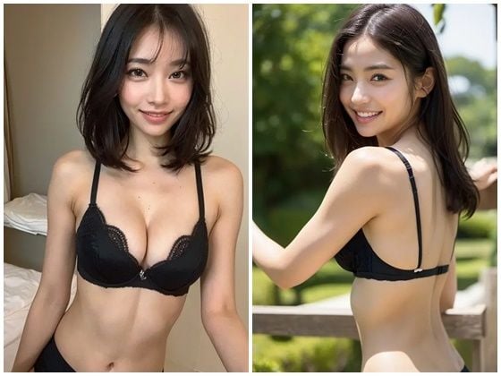 Ai写真集グラビア6美人の黒色下着姿244P:未知の美の官能と魔法