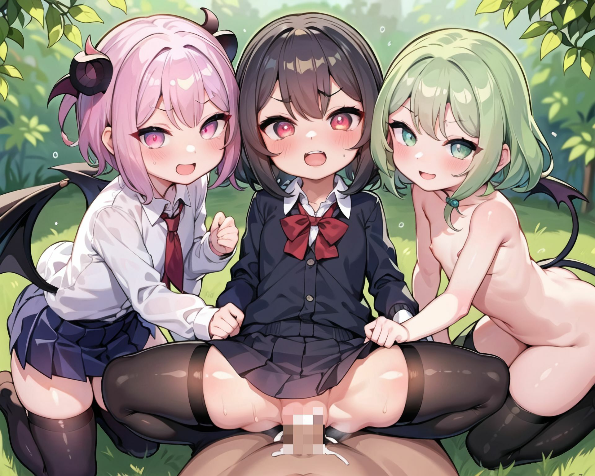 サキュバスxハーレム5_学生服編1