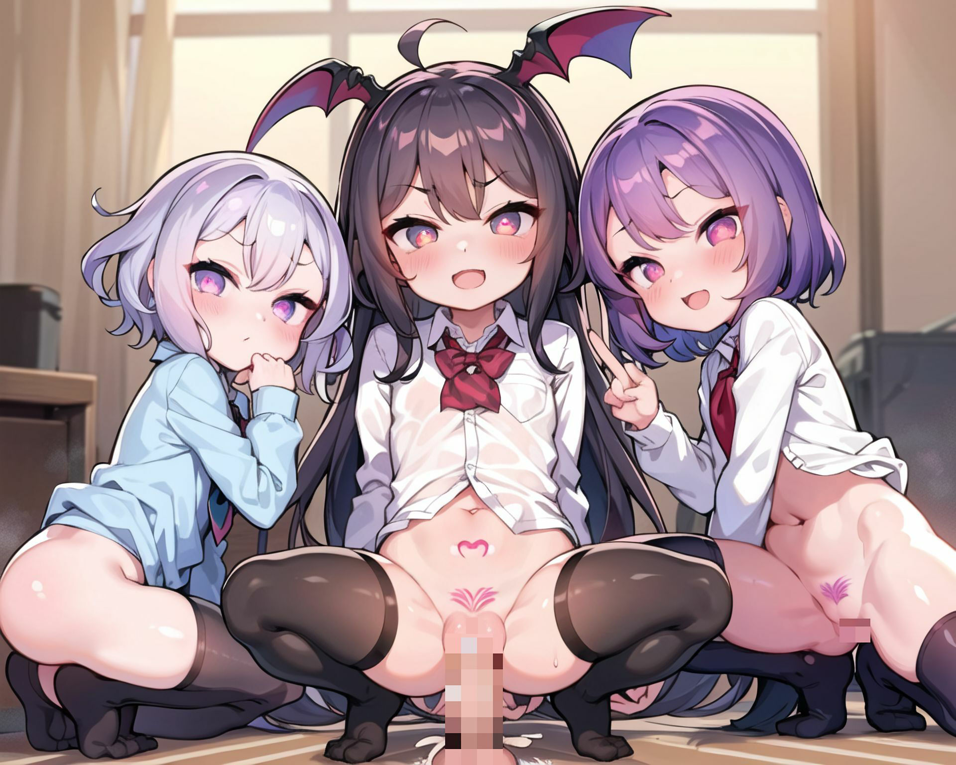 サキュバスxハーレム5_学生服編1